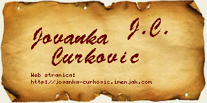 Jovanka Ćurković vizit kartica